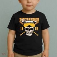 Pittsburgh Baseball Skyline Pennsylvania Player Coach Fan Toddler T-Shirt thumb 2