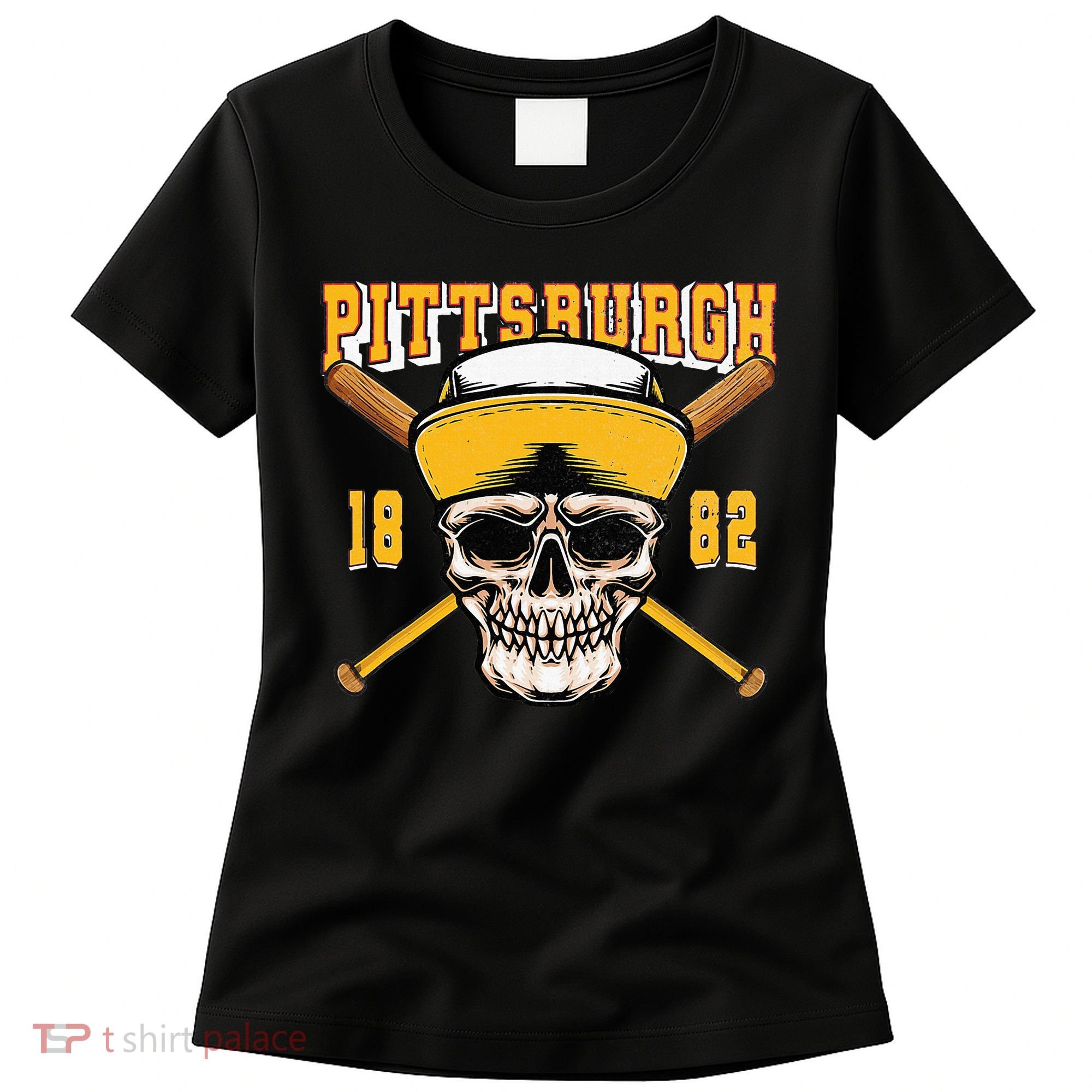 Pittsburgh Baseball Skyline Pennsylvania Player Coach Fan Women's T-Shirt