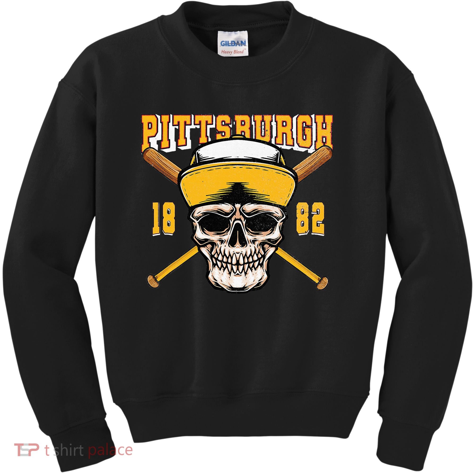Pittsburgh Baseball Skyline Pennsylvania Player Coach Fan Kids Sweatshirt