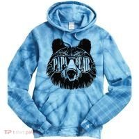 Papa Bear Sunglasses Fathers Day Dad Grandpa Tie Dye Hoodie thumb 0