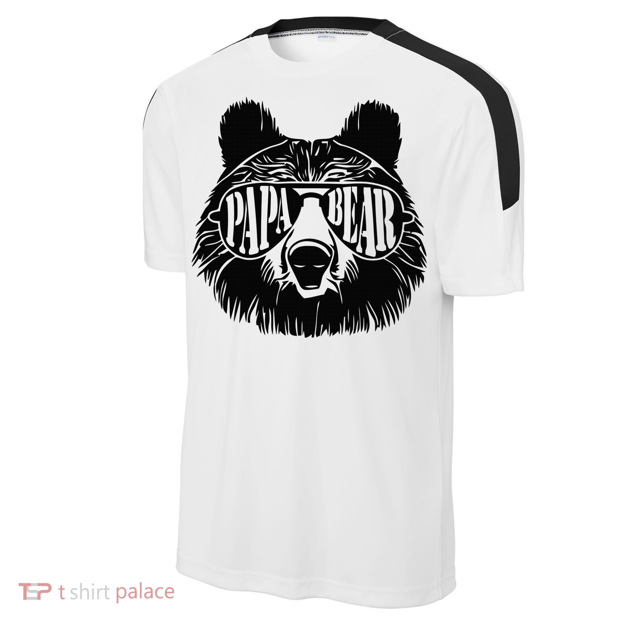 Papa Bear Sunglasses Fathers Day Dad Grandpa Sport-Tek Competitor United Soccer Jersey