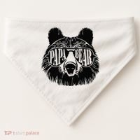 Papa Bear Sunglasses Fathers Day Dad Grandpa USA-Made Doggie Bandana thumb 0
