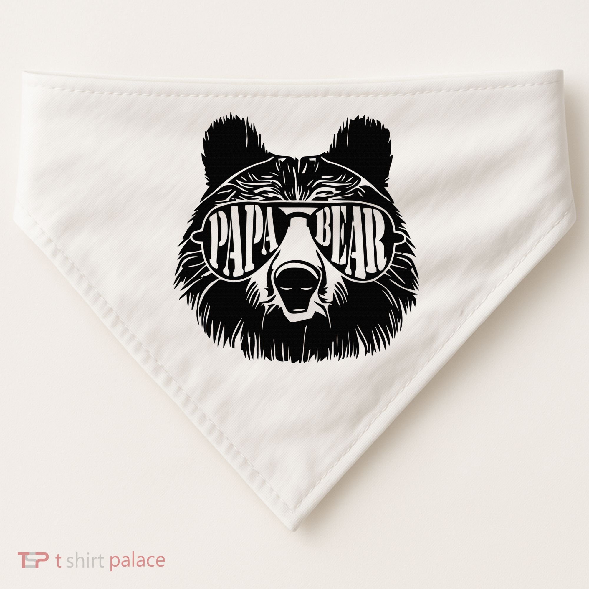 Papa Bear Sunglasses Fathers Day Dad Grandpa USA-Made Doggie Bandana
