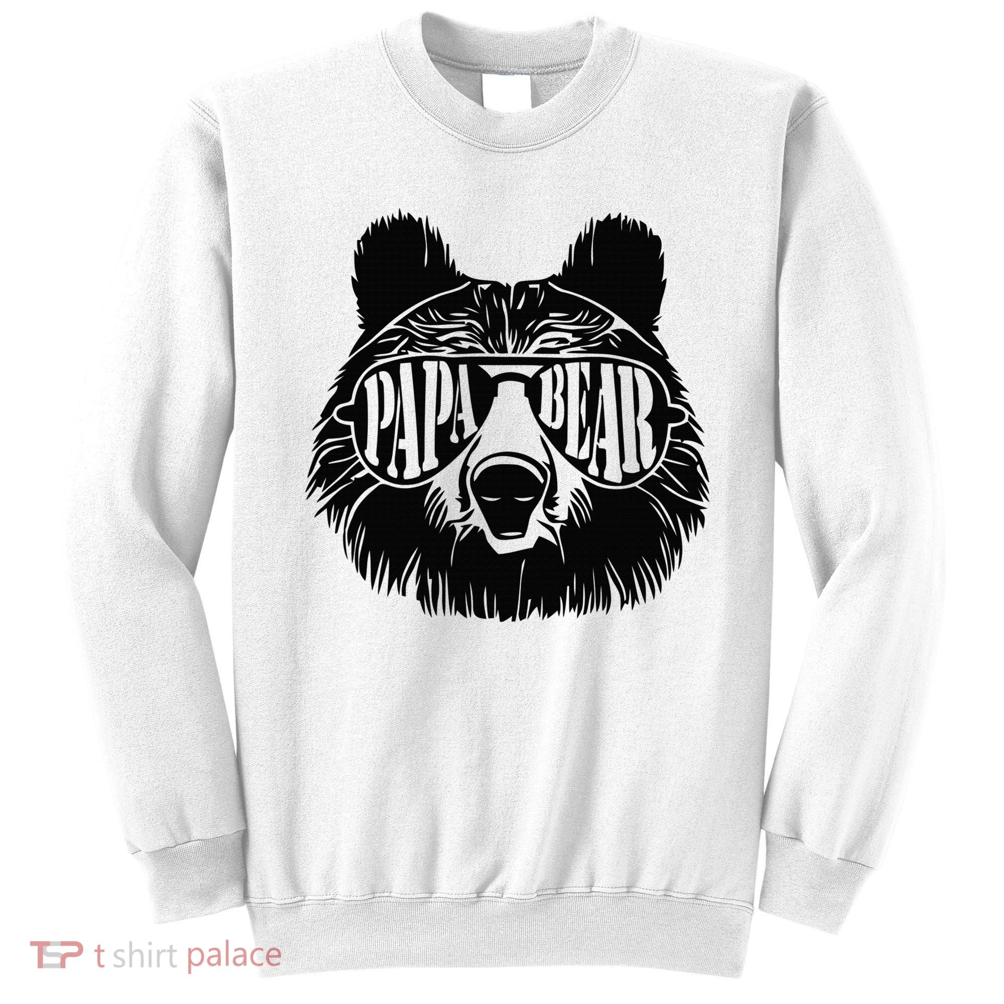 Papa Bear Sunglasses Fathers Day Dad Grandpa Sweatshirt