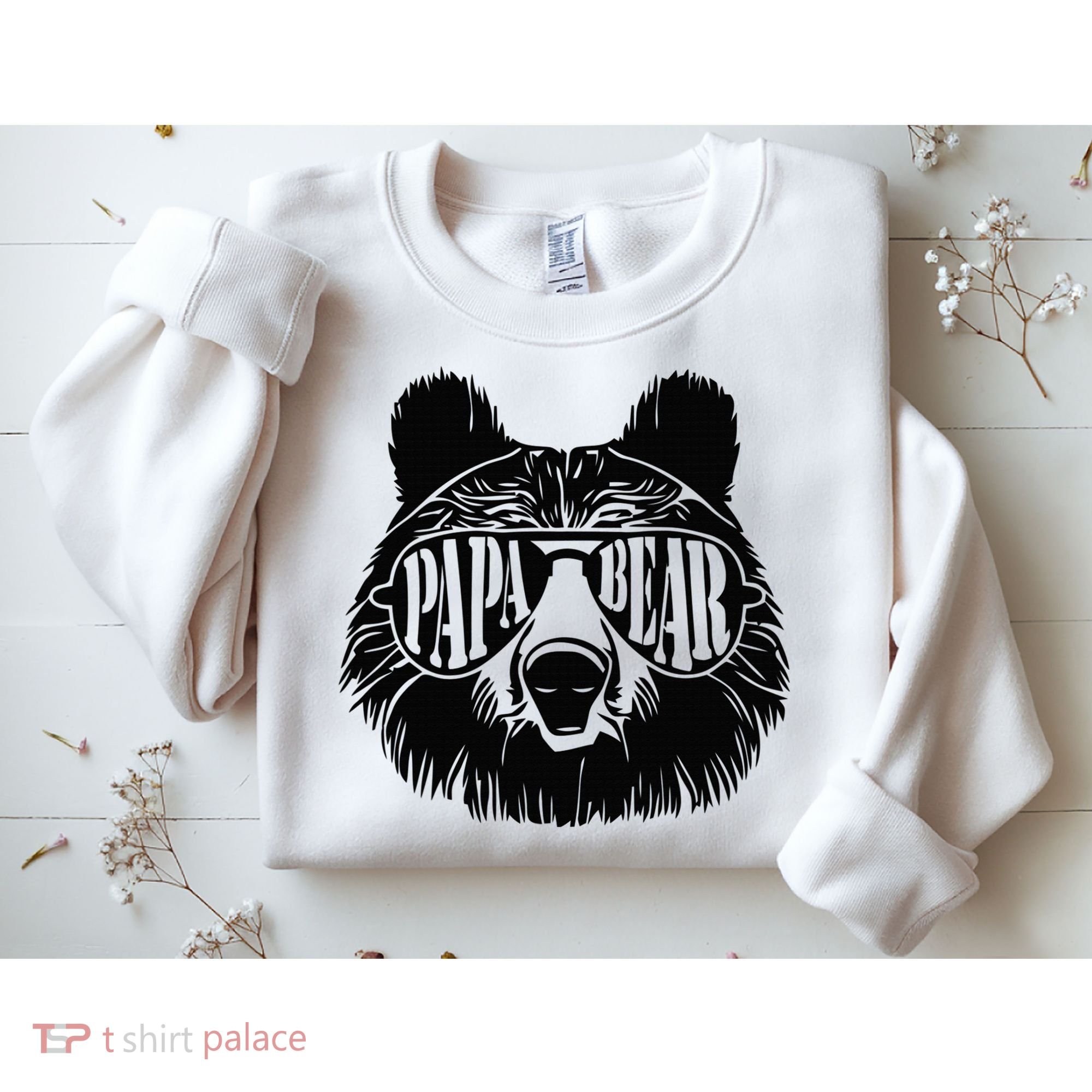 Papa Bear Sunglasses Fathers Day Dad Grandpa Sweatshirt