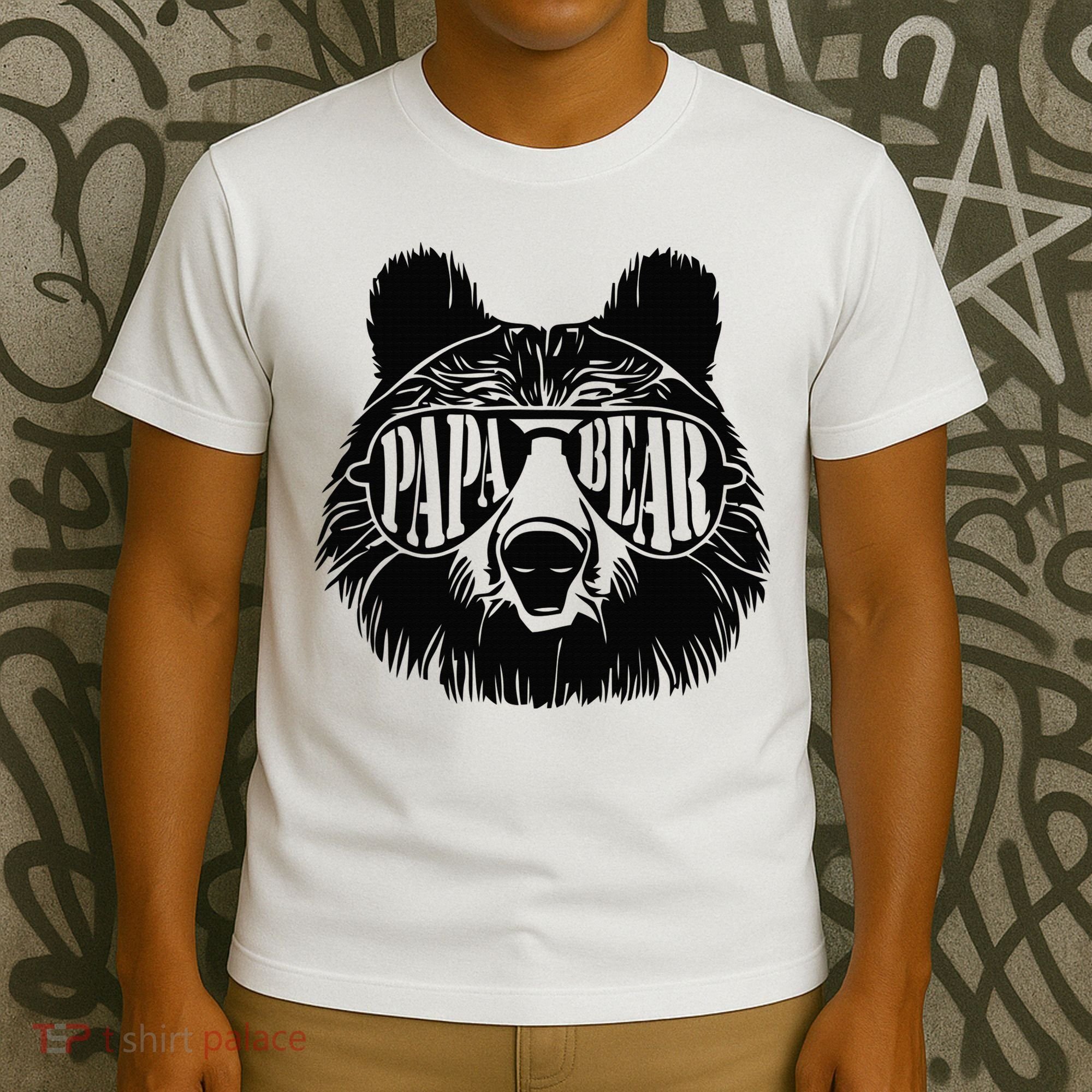 Papa Bear Sunglasses Fathers Day Dad Grandpa T-Shirt