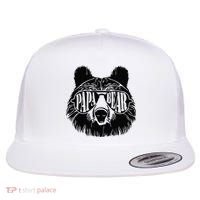 Papa Bear Sunglasses Fathers Day Dad Grandpa Flat Bill Trucker Hat thumb 0