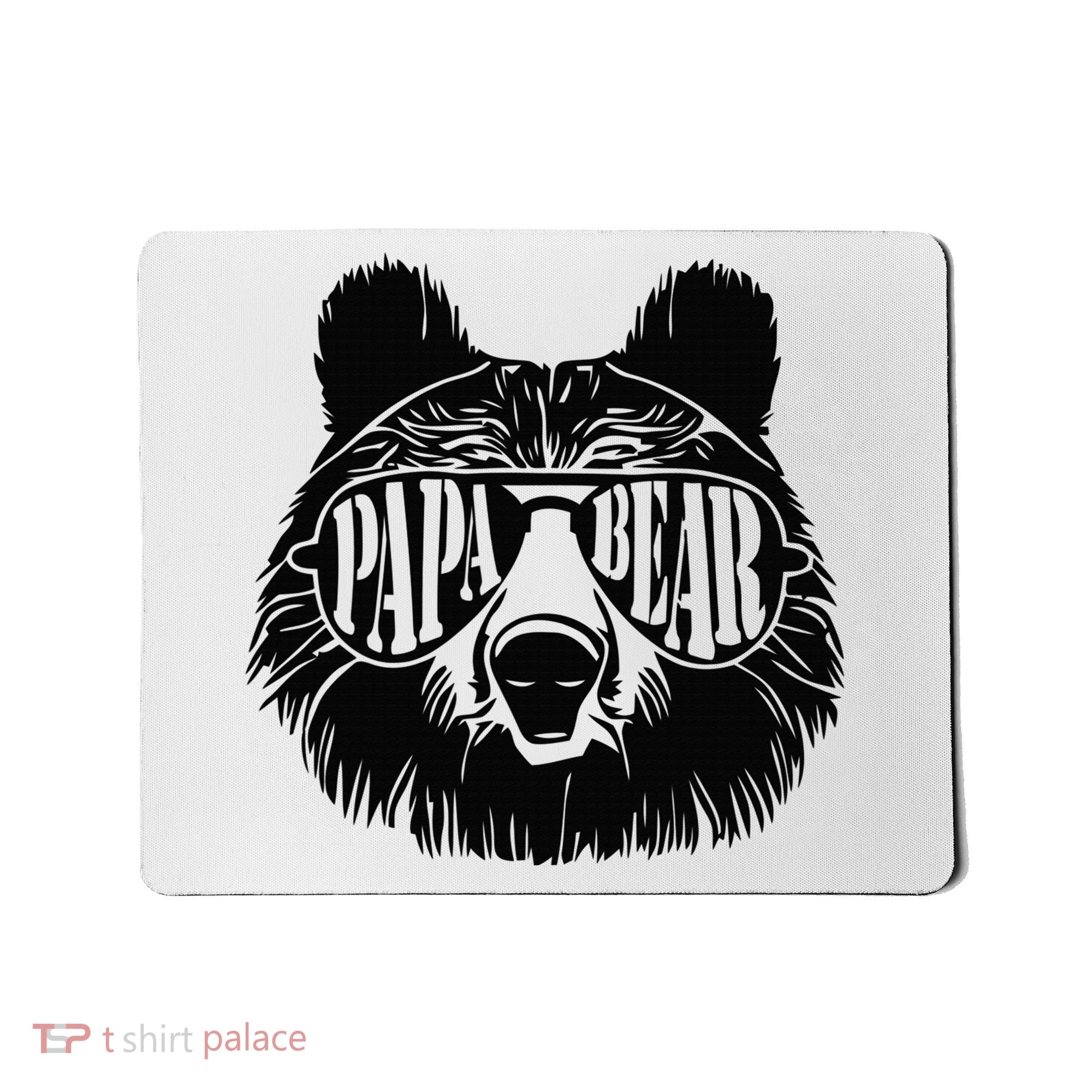 Papa Bear Sunglasses Fathers Day Dad Grandpa Mousepad