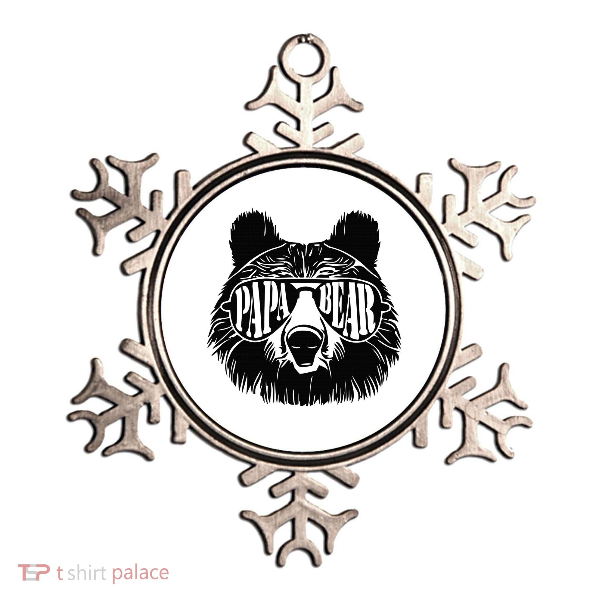 Papa Bear Sunglasses Fathers Day Dad Grandpa Ornament
