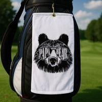 Papa Bear Sunglasses Fathers Day Dad Grandpa Golf Towel thumb 2