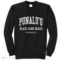 PunaluU Black Sand Beach Kona Stitched Big Island Of Hawaii Sweatshirt thumb 0