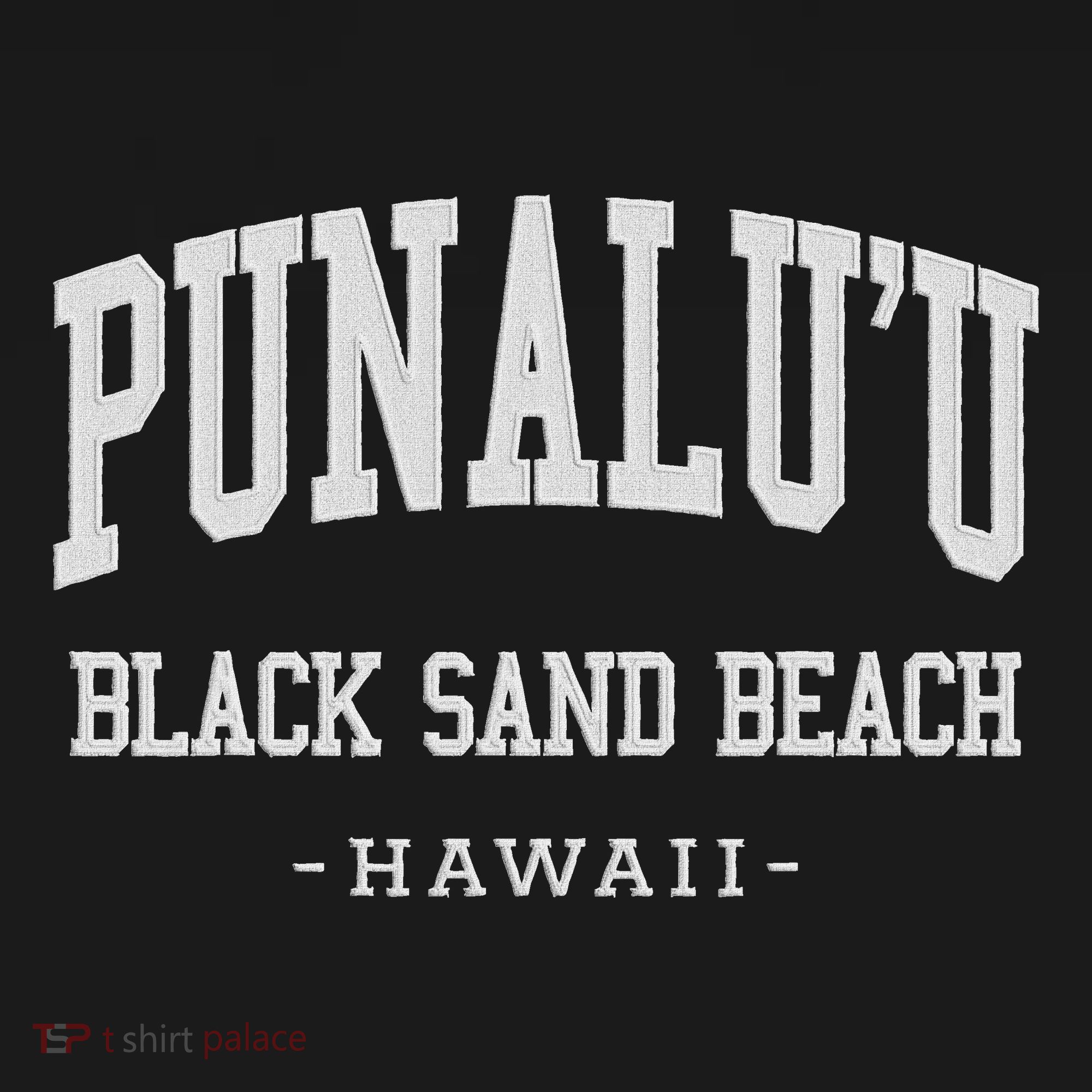PunaluU Black Sand Beach Kona Stitched Big Island Of Hawaii Sweatshirt
