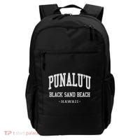 PunaluU Black Sand Beach Kona Stitched Big Island Of Hawaii Backpack thumb 0
