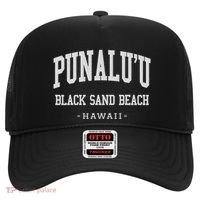 PunaluU Black Sand Beach Kona Stitched Big Island Of Hawaii Hat thumb 0