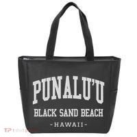 PunaluU Black Sand Beach Kona Stitched Big Island Of Hawaii Tote Bag thumb 0
