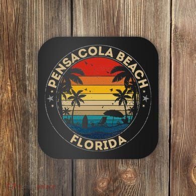 Pensacola Beach Souvenir Florida Reminder Coaster