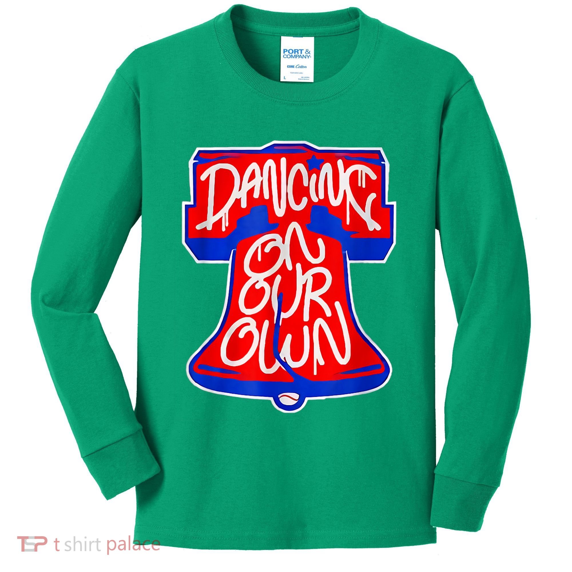 Philadelphia Baseball Shirt Philly Dancing On My Own Kids Long Sleeve Shirt
