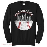 Philadelphia Baseball Skyline Retro Philly Cityscap Sweatshirt thumb 0