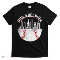Philadelphia Baseball Skyline Retro Philly Cityscap T-Shirt thumb 0