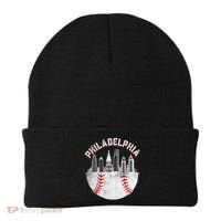 Philadelphia Baseball Skyline Retro Philly Cityscap Beanie thumb 0