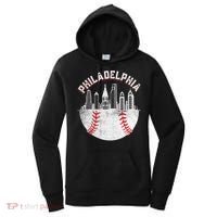 Philadelphia Baseball Skyline Retro Philly Cityscap Women's Hoodie thumb 0