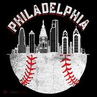Philadelphia Baseball Skyline Retro Philly Cityscap Women's Hoodie thumb 2