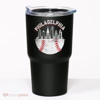 Philadelphia Baseball Skyline Retro Philly Cityscap Tumbler thumb 0