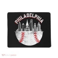 Philadelphia Baseball Skyline Retro Philly Cityscap Mousepad thumb 0