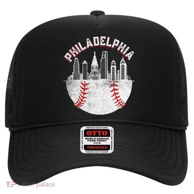 Philadelphia Baseball Skyline Retro Philly Cityscap Hat