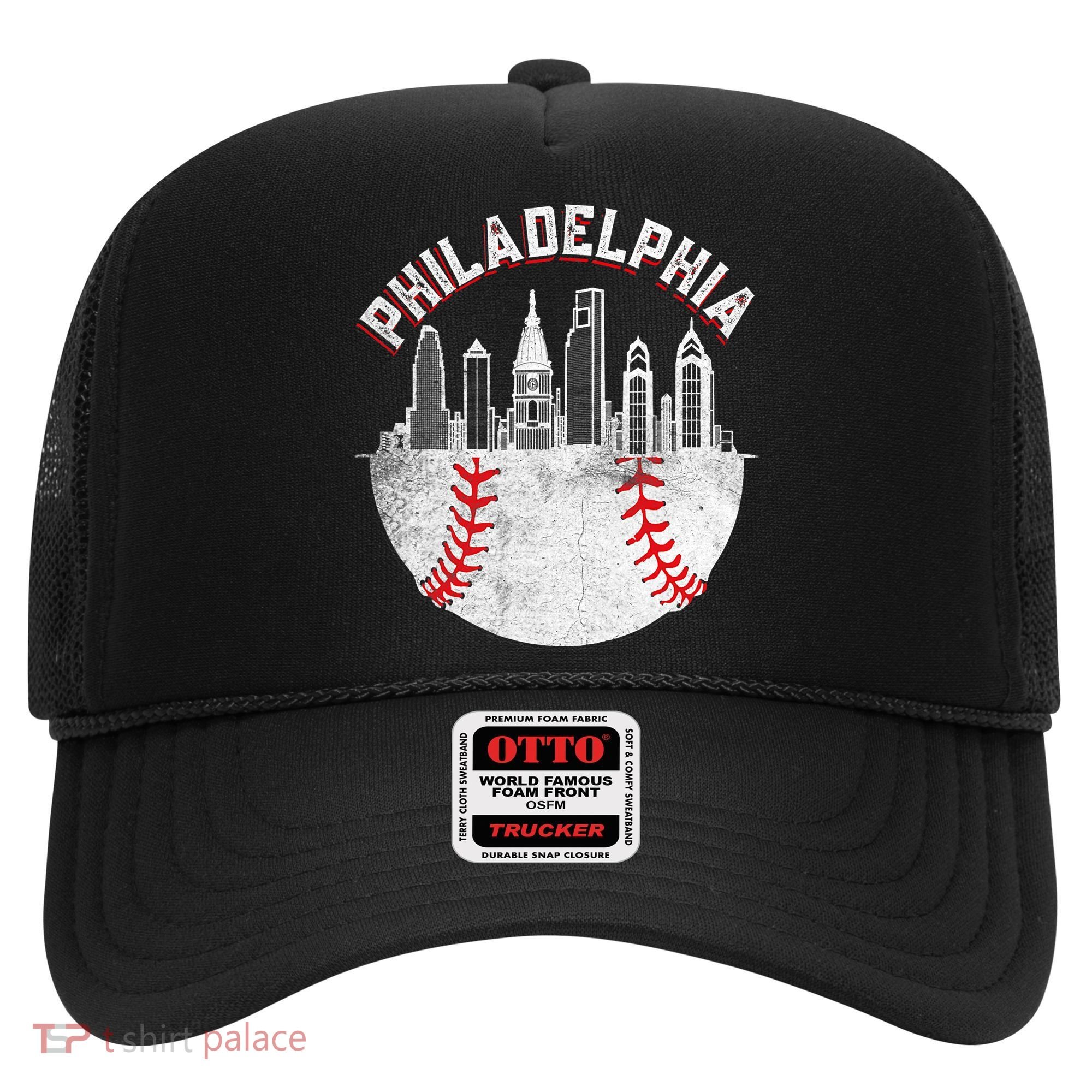 Philadelphia Baseball Skyline Retro Philly Cityscap Hat
