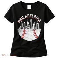 Philadelphia Baseball Skyline Retro Philly Cityscap Women's T-Shirt thumb 0