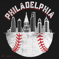 Philadelphia Baseball Skyline Retro Philly Cityscap Kids Sweatshirt thumb 2