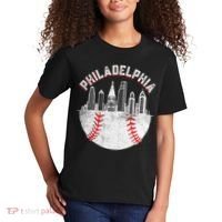 Philadelphia Baseball Skyline Retro Philly Cityscap Kids T-Shirt thumb 2