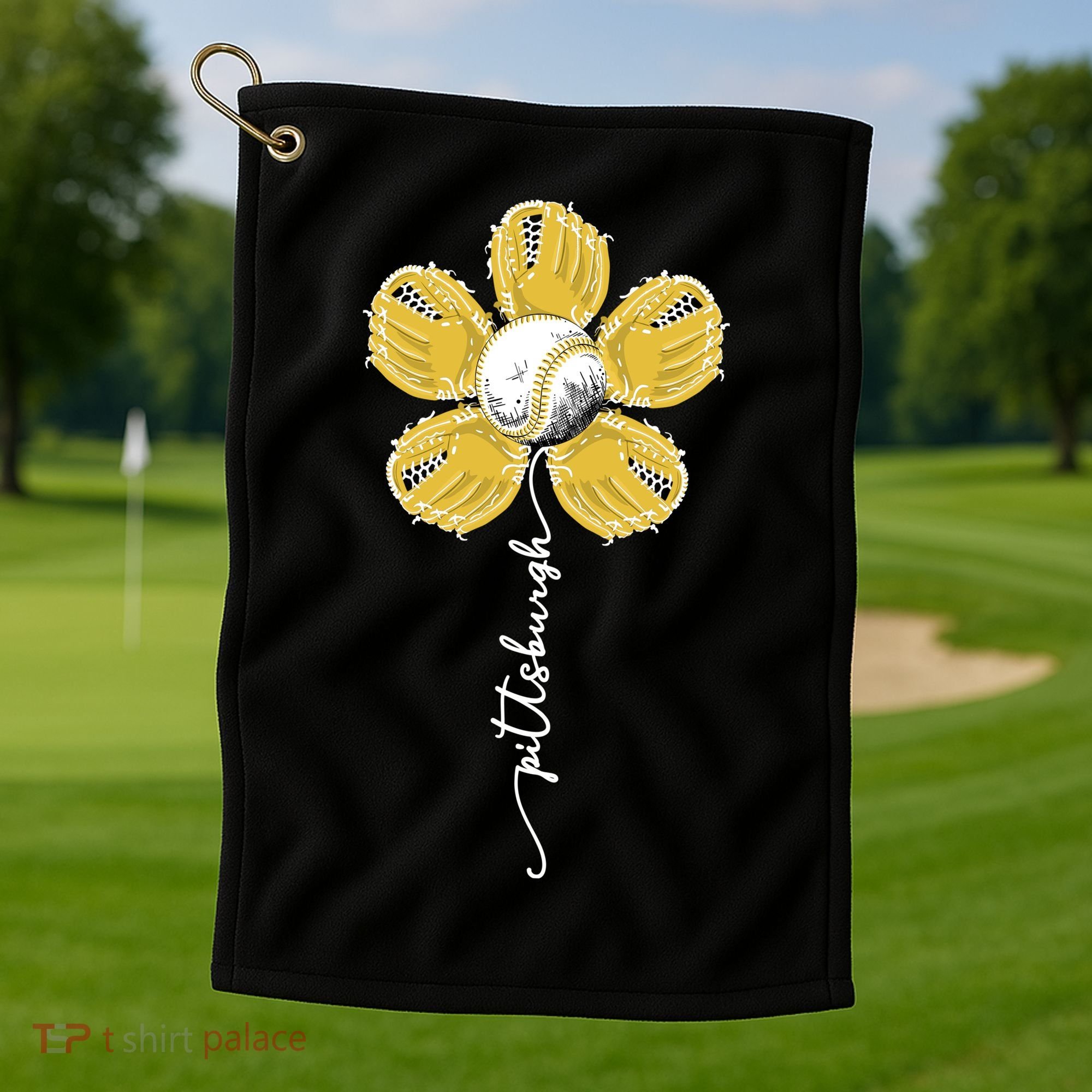 Pittsburgh Baseball Sunflower Sport Lover Golf Towel