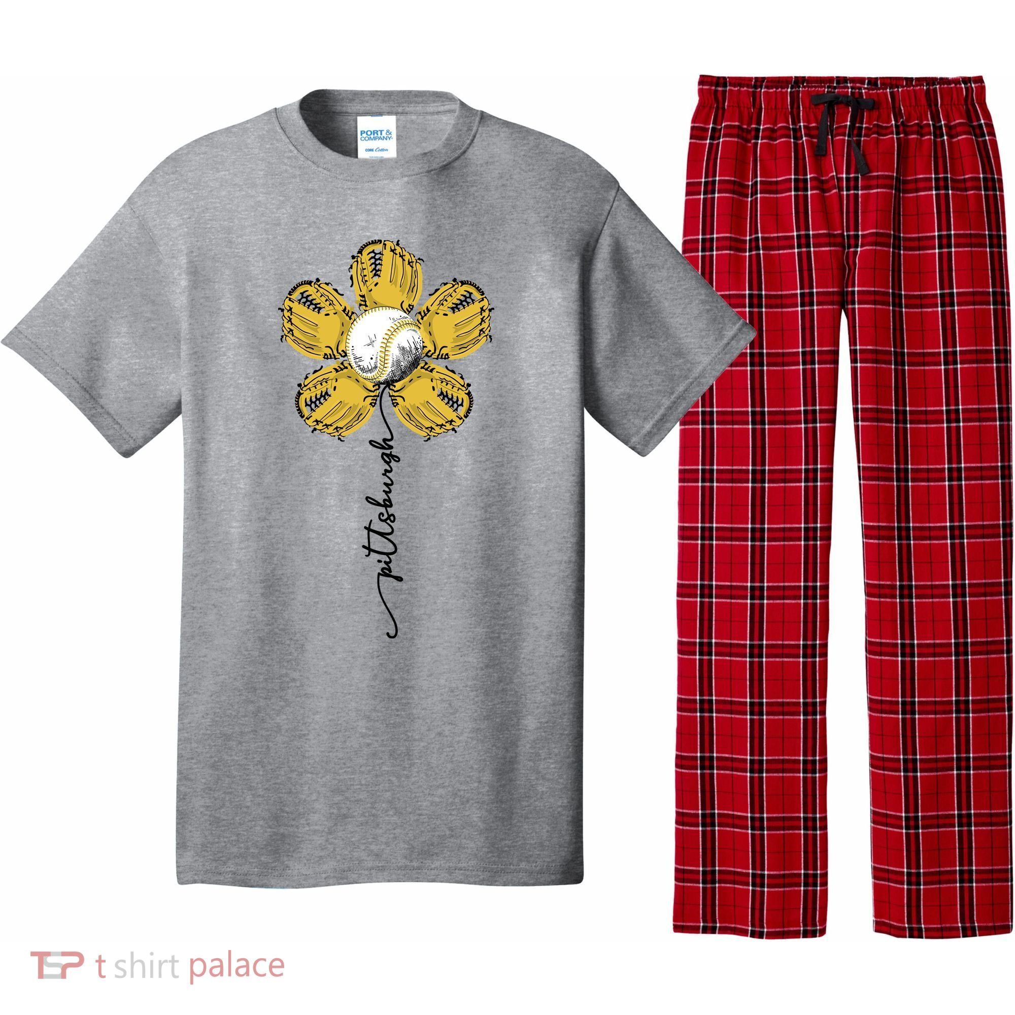 Pittsburgh Baseball Sunflower Sport Lover Pajama Set