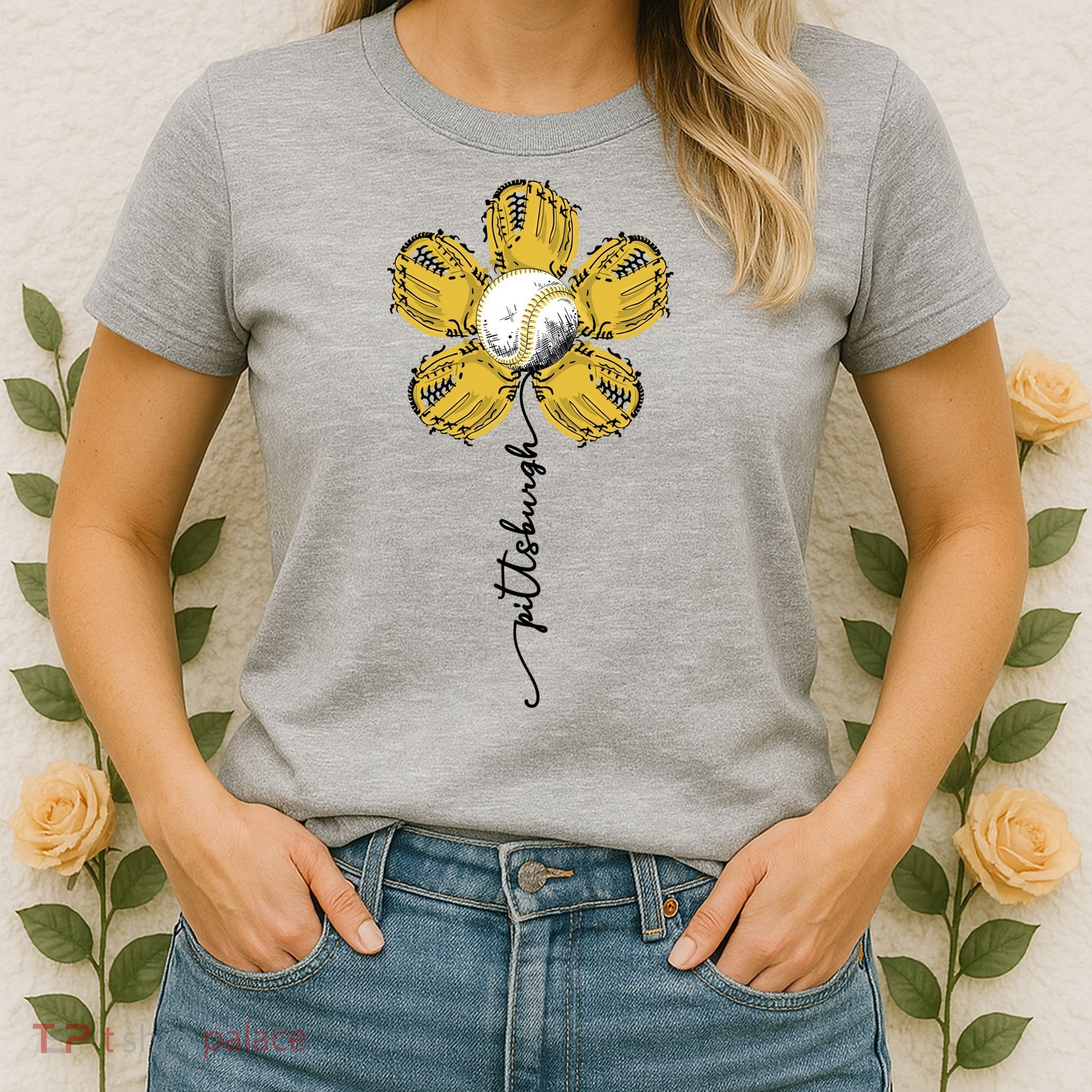 Pittsburgh Baseball Sunflower Sport Lover Women's T-Shirt