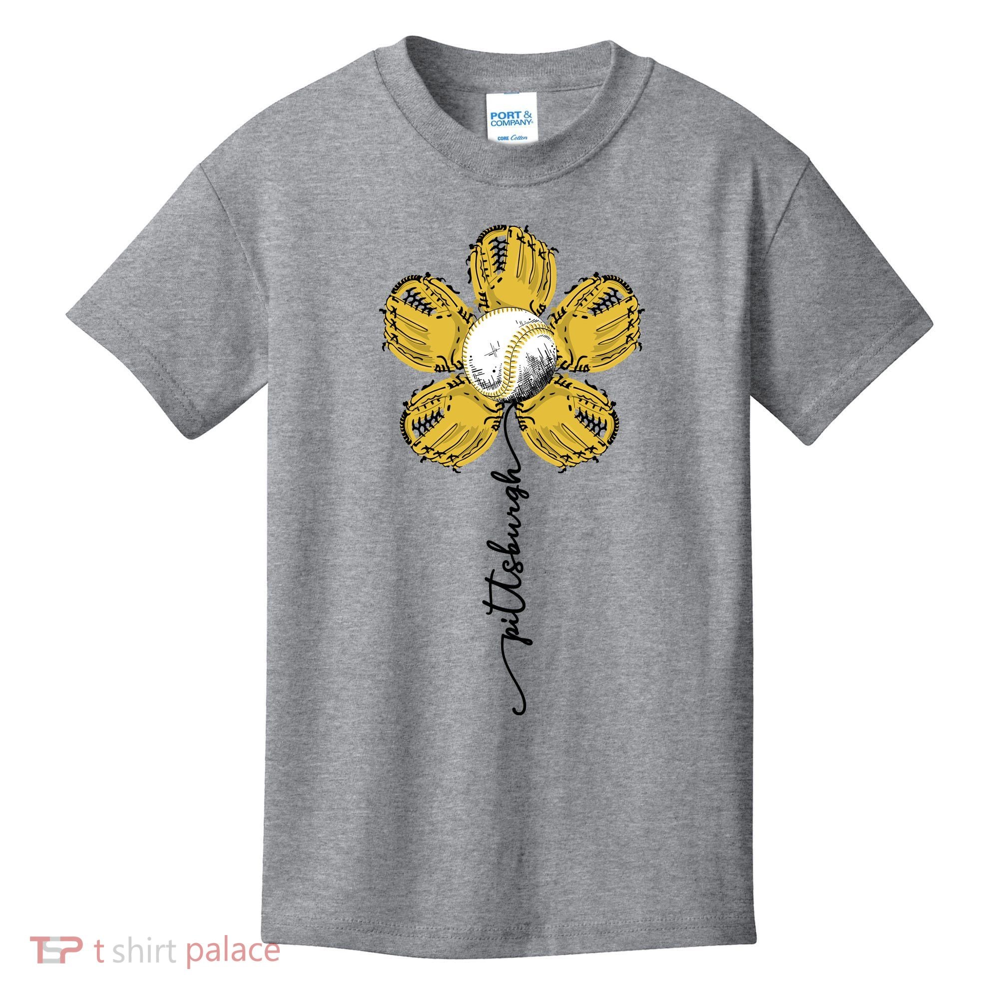 Pittsburgh Baseball Sunflower Sport Lover Kids T-Shirt