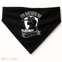 Paint Balling Tee I'd Rather Be Playing Paintball USA-Made Doggie Bandana thumb 0