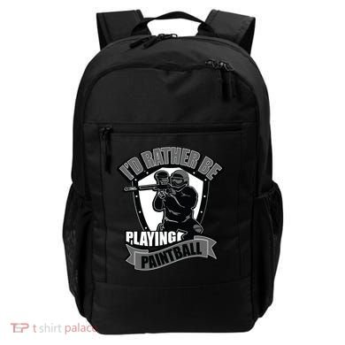 Paint Balling Tee I'd Rather Be Playing Paintball Backpack