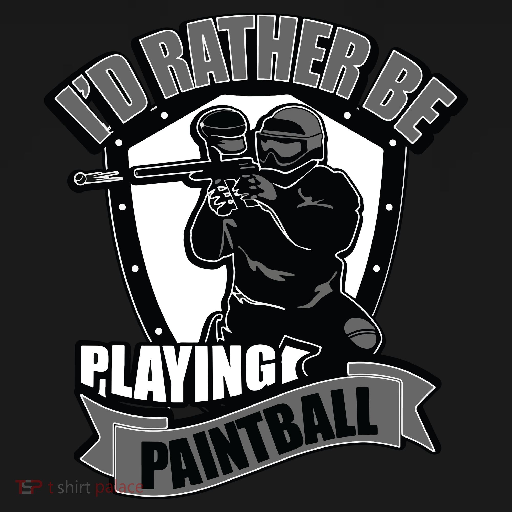 Paint Balling Tee I'd Rather Be Playing Paintball Coaster