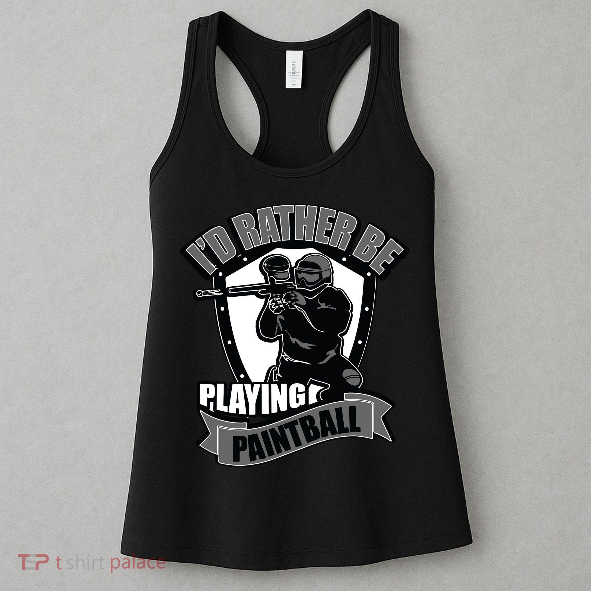 Paint Balling Tee I'd Rather Be Playing Paintball Women's Tank Top