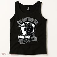 Paint Balling Tee I'd Rather Be Playing Paintball Tank Top thumb 2