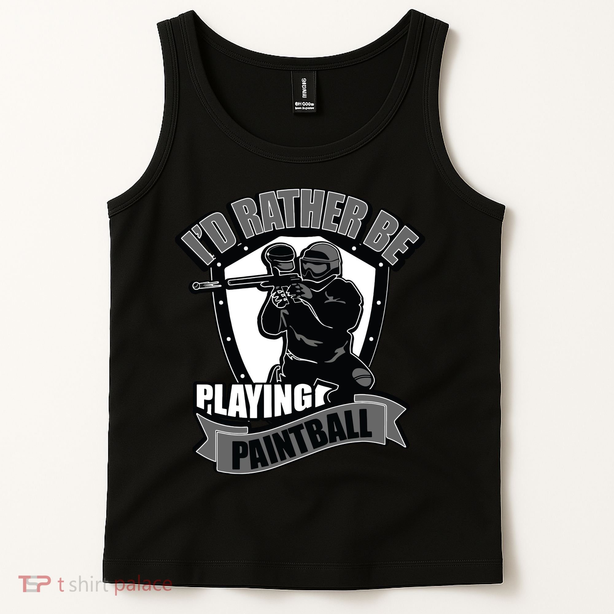 Paint Balling Tee I'd Rather Be Playing Paintball Tank Top