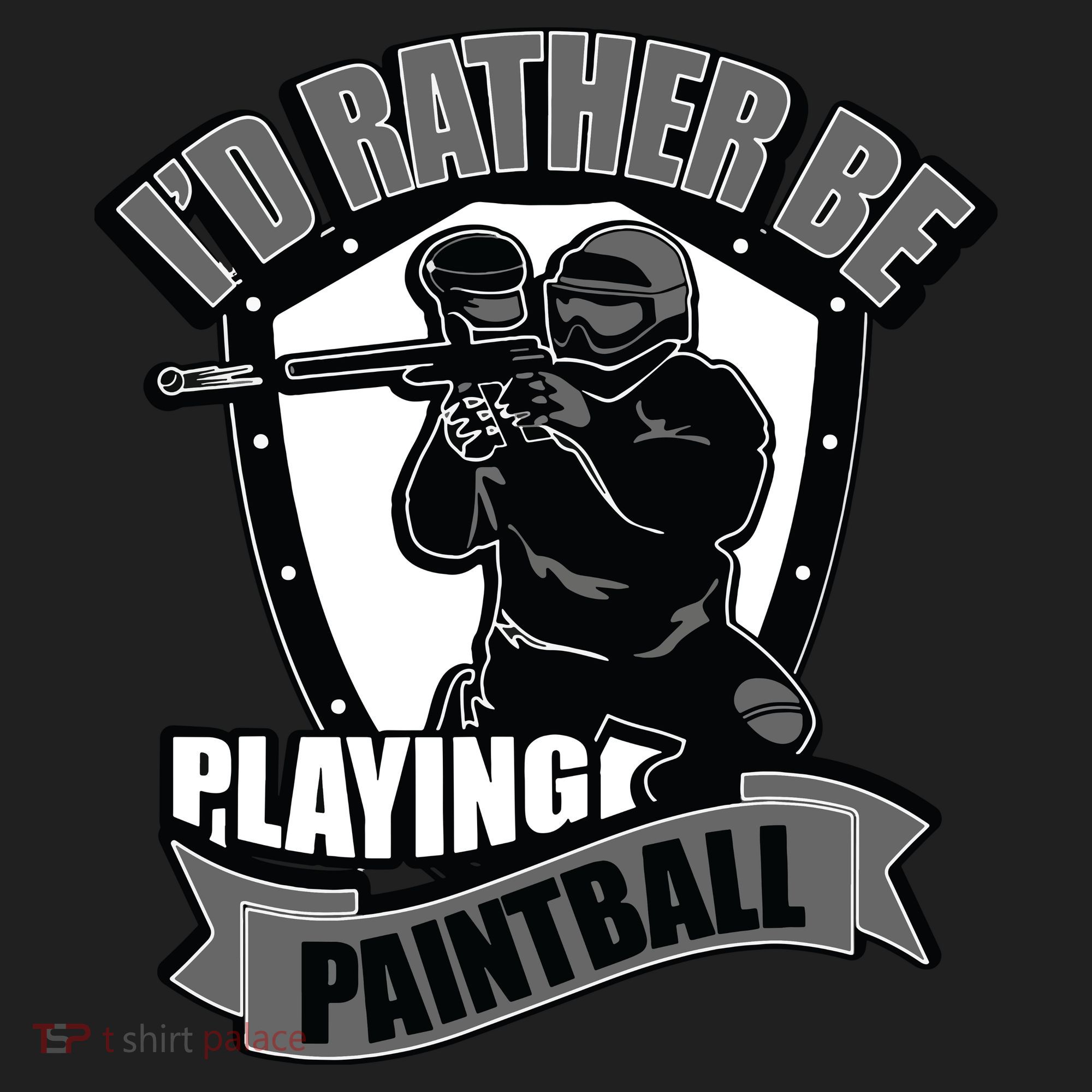 Paint Balling Tee I'd Rather Be Playing Paintball Golf Towel