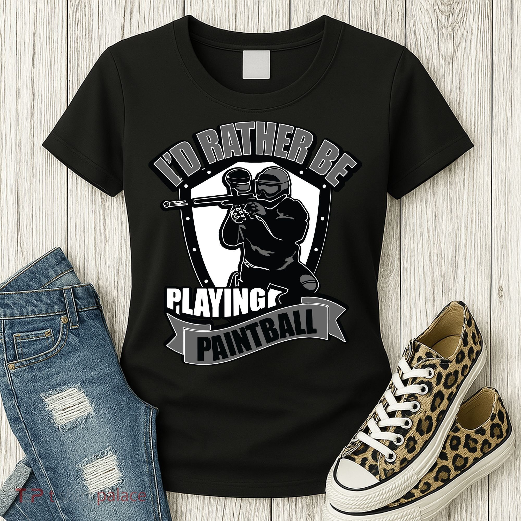 Paint Balling Tee I'd Rather Be Playing Paintball Women's T-Shirt