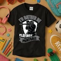Paint Balling Tee I'd Rather Be Playing Paintball Kids T-Shirt thumb 3