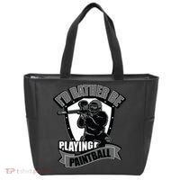 Paint Balling Tee I'd Rather Be Playing Paintball Tote Bag thumb 0
