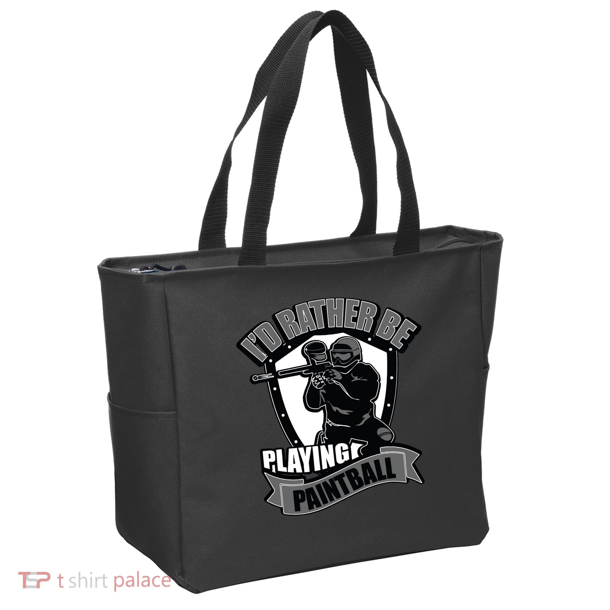 Paint Balling Tee I'd Rather Be Playing Paintball Tote Bag