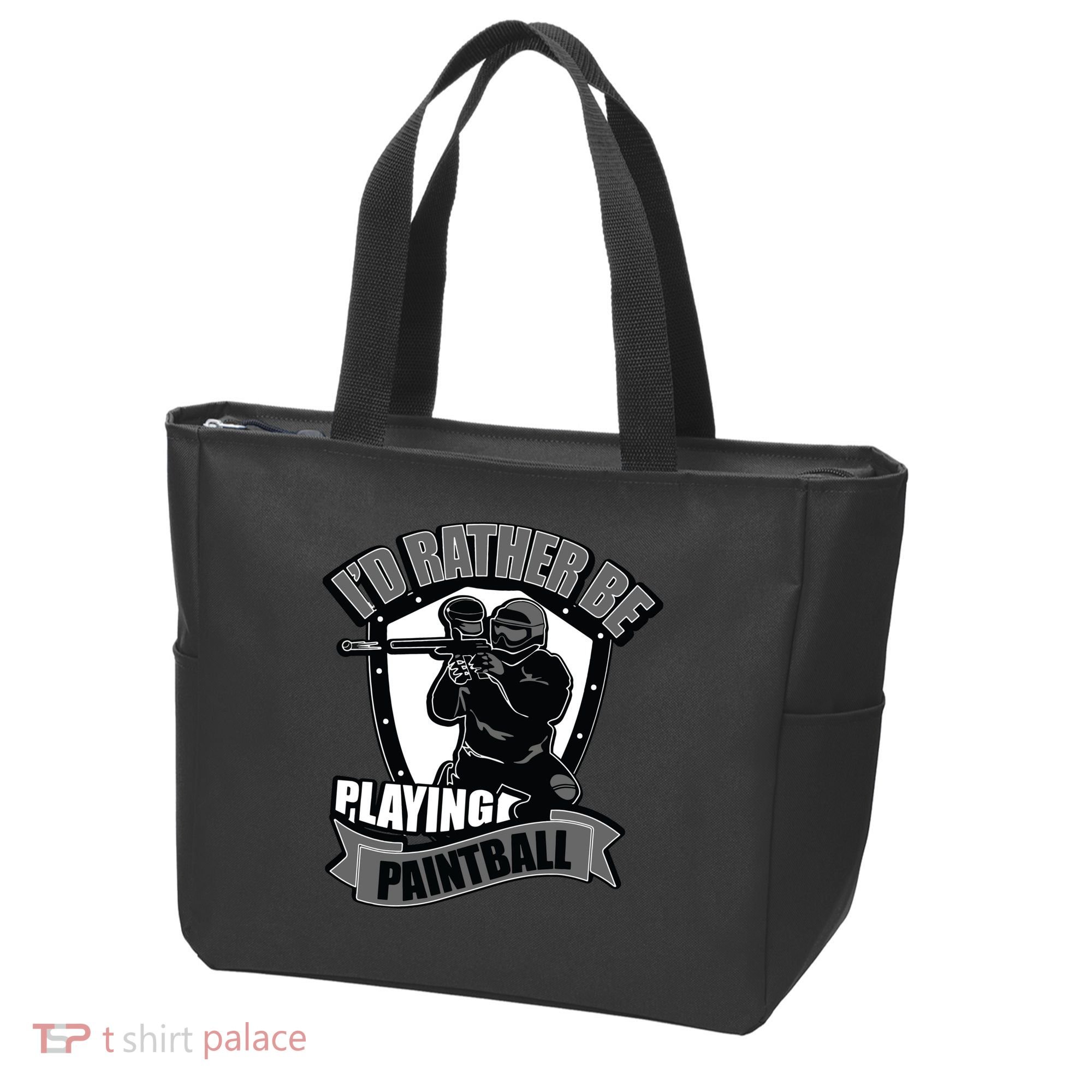 Paint Balling Tee I'd Rather Be Playing Paintball Tote Bag