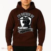 Paint Balling Tee I'd Rather Be Playing Paintball Hoodie thumb 2